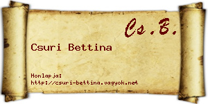 Csuri Bettina névjegykártya